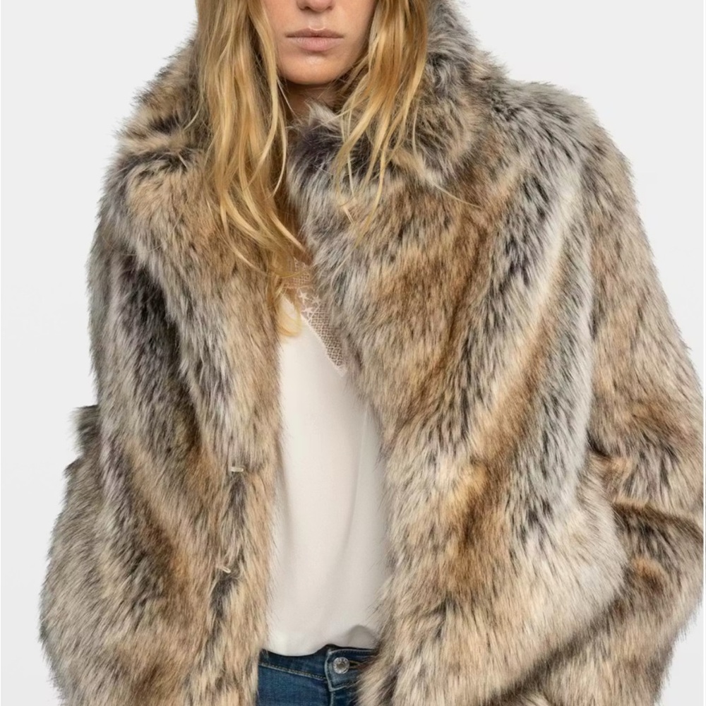 Zadig & Voltaire Faune Women's Faux Fur Teddy Coat XS Retails $598 NWOT